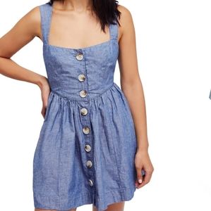 Free People Caroline Chambray Mididress 12